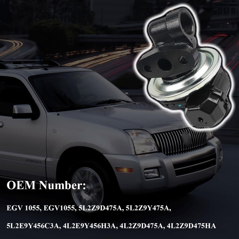 TINJO صمام EGR EGV1055 يناسب 2004-2010 فورد إكسبلورر، لإكسبلورر سبورت تراك، لمركوري ماونتنير V6 4.0L استبدال غاز العادم EGR رقم OE 5L2Z9D475A - Image 3